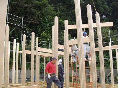 君津・坂田　H邸　建て方初日