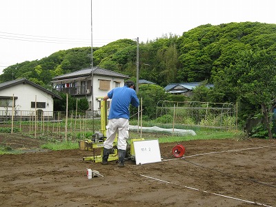 君津市坂田　Ａ様邸　地盤調査実施