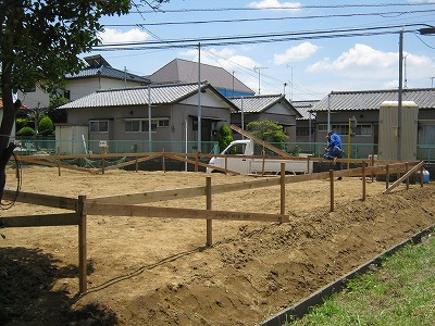 君津市坂田　Ａ様邸　遣り方（やりかた）