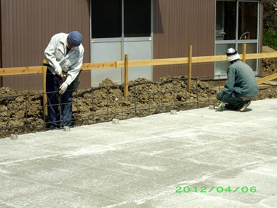 君津市　Y邸　基礎配筋組み